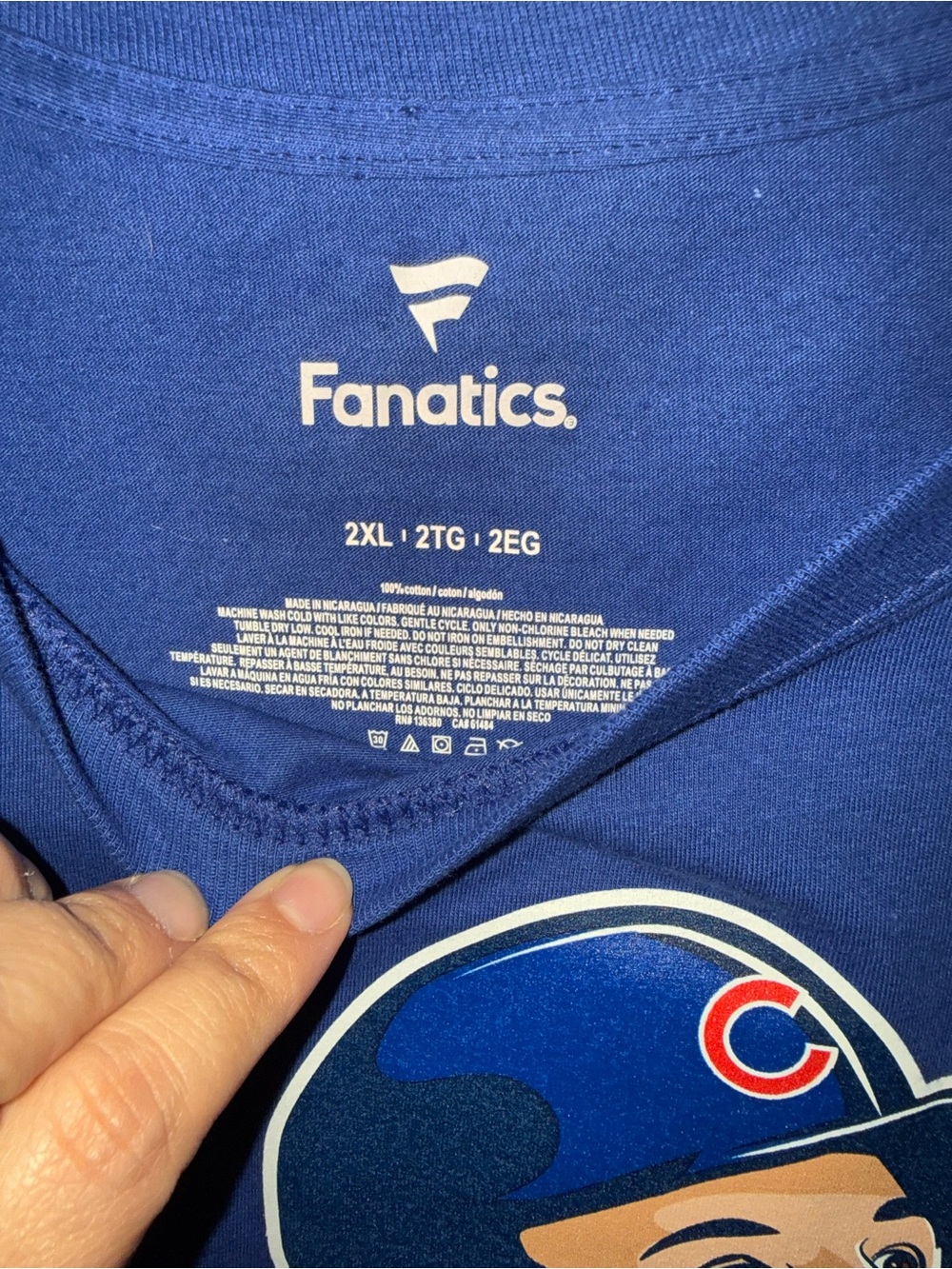 Fanatics Blue Chicago Cubs Player Graphic Tee - Picture 3 of 4